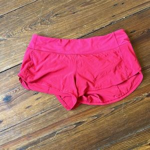 Lulu red shorts